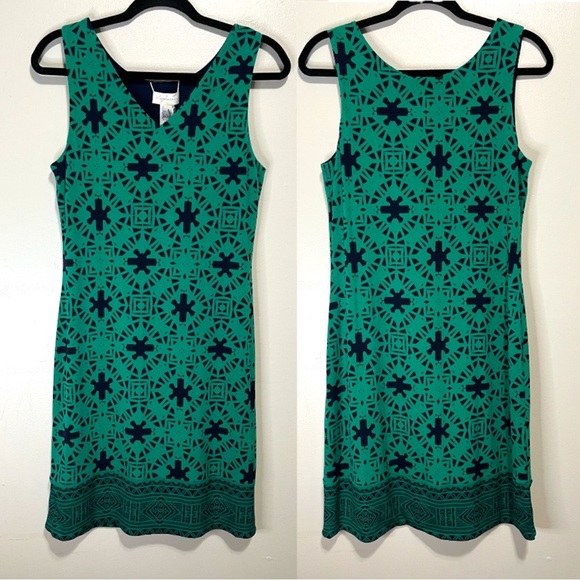 🛍️ Magnolia GRACE Shift Sleeveless Reversible Navy Blue/ Green Dress - Size S - Picture 4 of 14